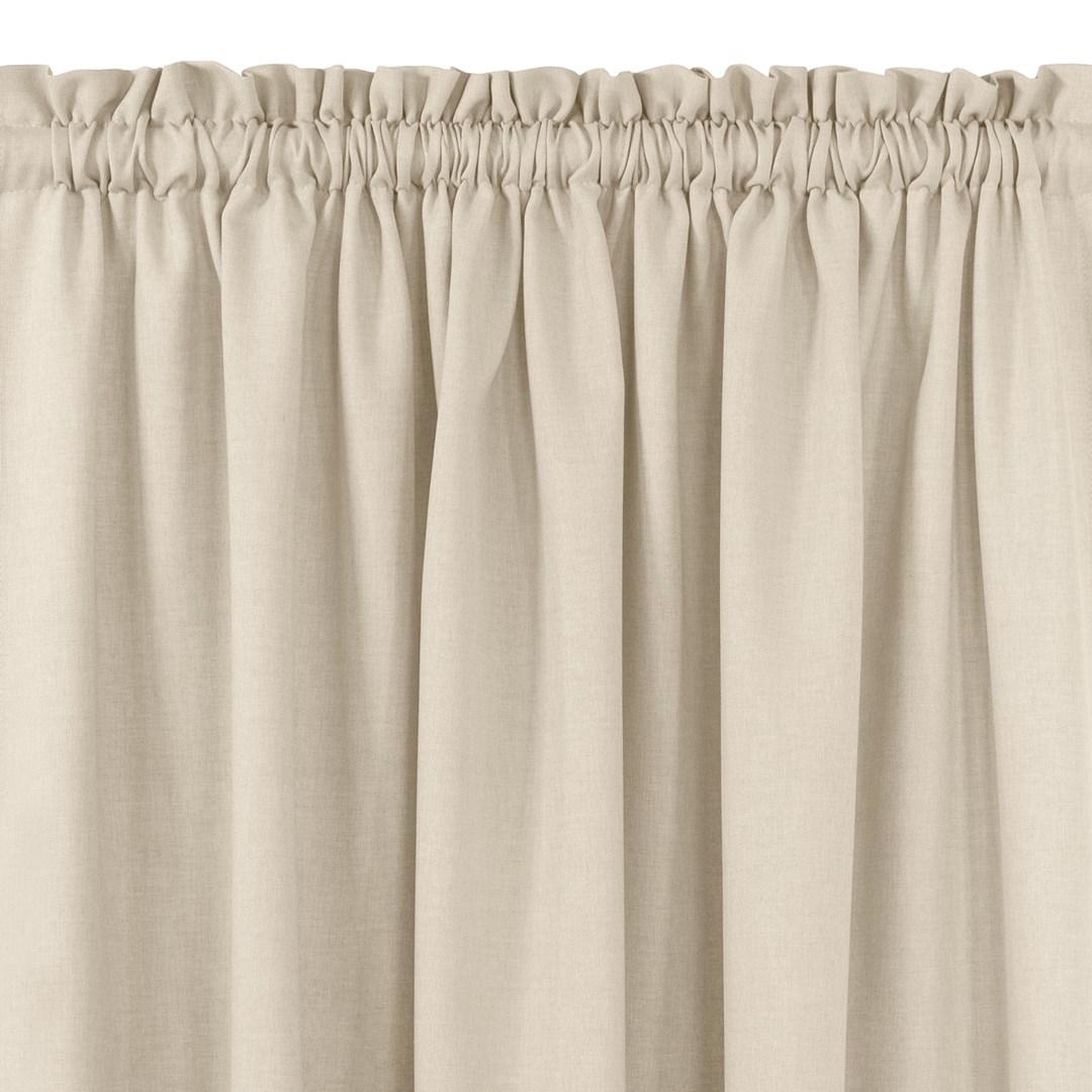 Mørklægningsgardin 150x300 cm - HOMEDE CARMENA, creme, klassisk, tunnel 5 cm