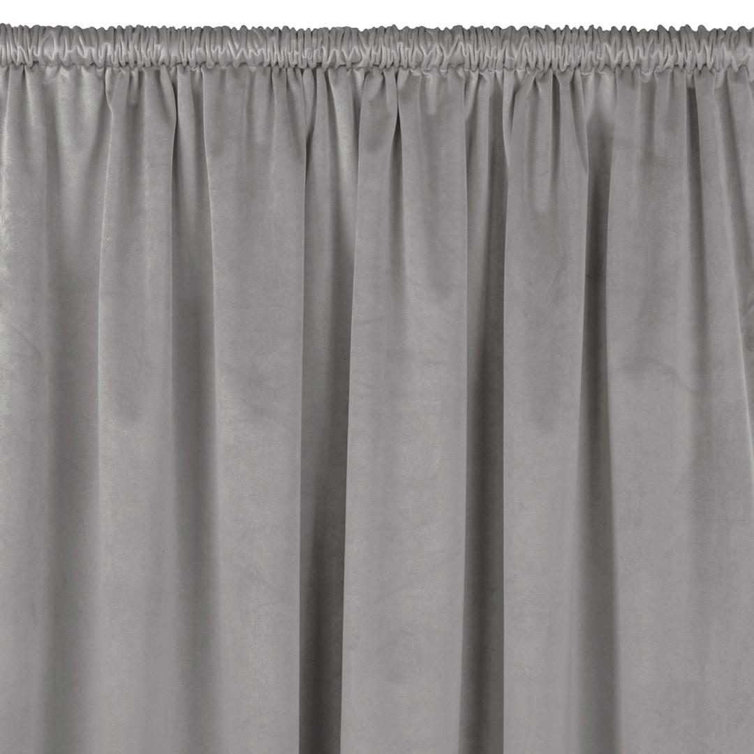 Mørklægningsgardin grå fløjl 135×300 - HOMEDE VILA med 5 cm tunnel