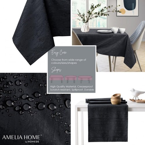 Dug RESTILO VESTA sort præget 120 x 200 cm