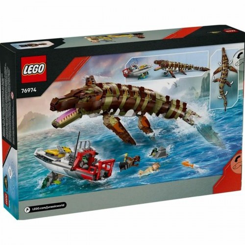 LEGO Jurassic World 76974 - Mosasaurus Boat Mission byggesæt, 858 dele
