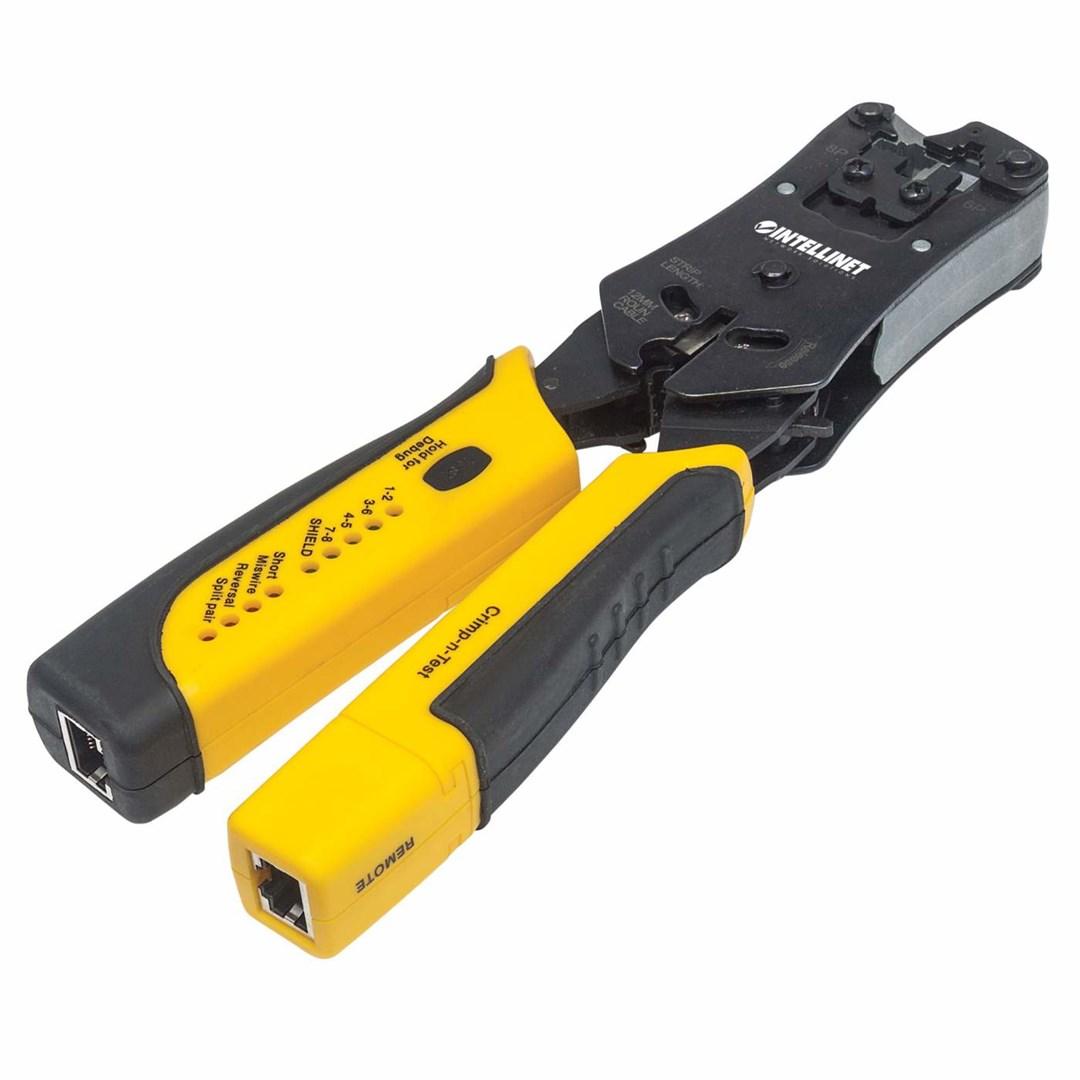 Netværks-crimptang Intellinet med kabeltester - RJ45/RJ11/RJ12/RJ22