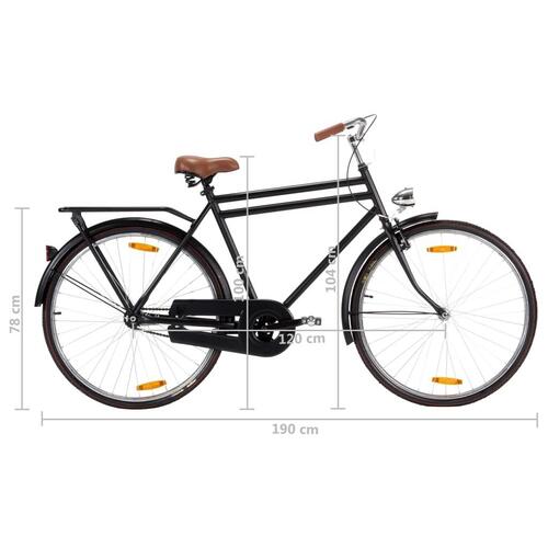 Hollandsk herrecykel 28 tommer hjul 57 cm stel