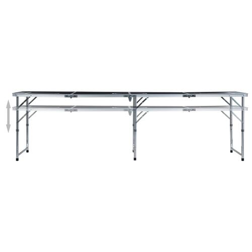 Foldbart beer pong-bord med kopper og bolde 240 cm