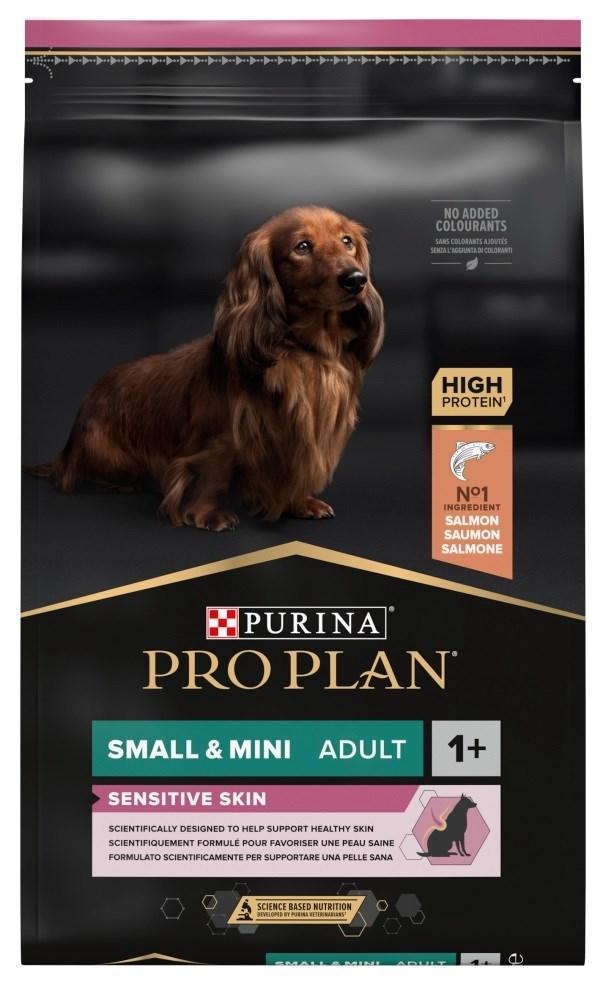 Hundefoder Purina Pro Plan Small & Mini Adult Sensitive Skin, laks - 7 kg