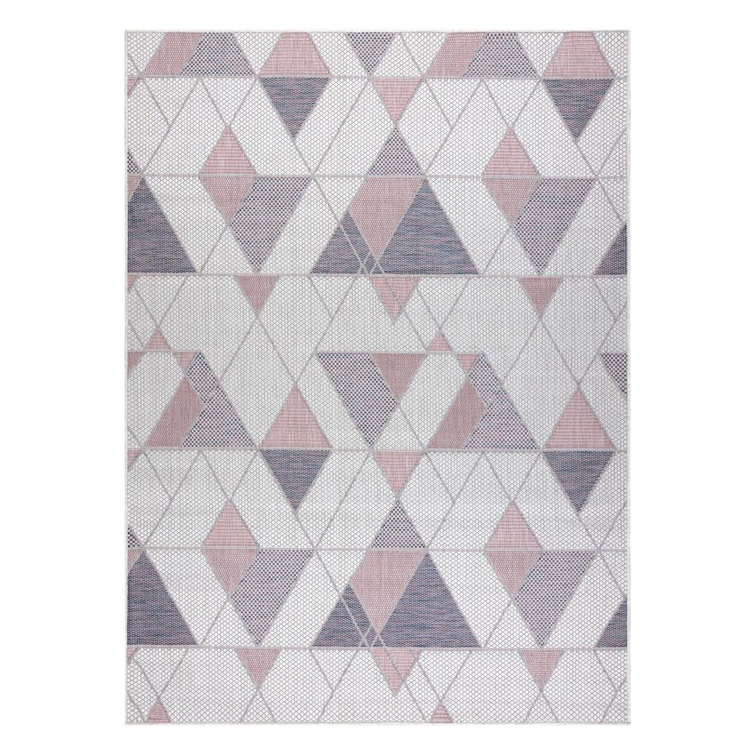 Gulvtæppe - Hakano Vinea Geometric2, creme/pudder/ grå, 80×150 cm