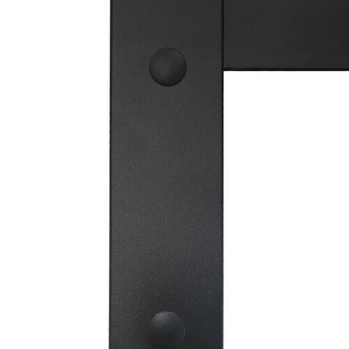 Skydedør m. monteringssæt 90x205 cm aluminium og sikkerhedsglas