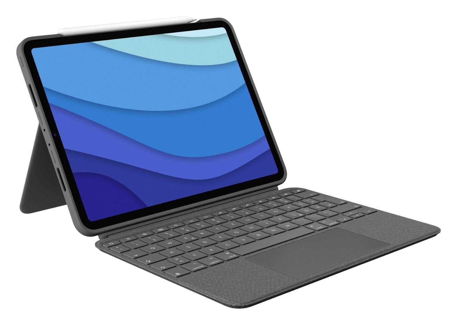 Tastatur etui til iPad - Logitech Combo Touch (11", Oxford Grey) billede