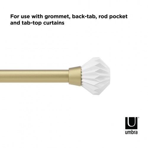 Gardinstang sæt Umbra Pleat – guld