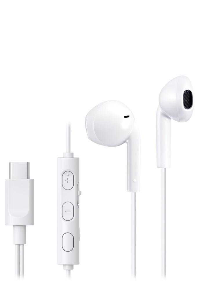 Høretelefoner med ledning USB-C – JVC HA-FR17UC, in-ear, hvid billede