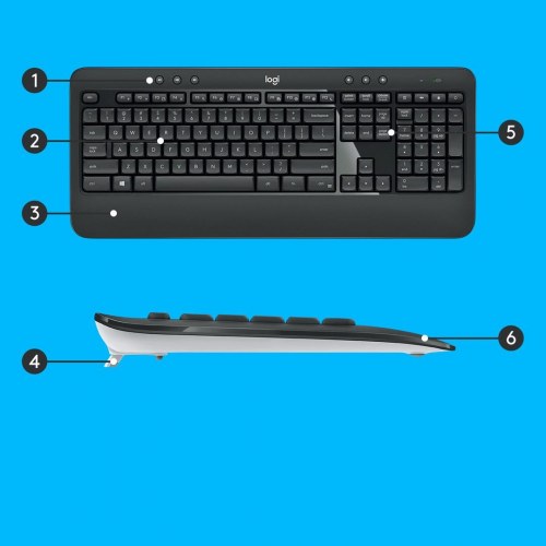 Trådløst tastatur og mus - Logitech MK540 Advanced