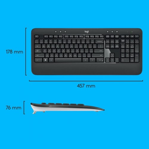 Trådløst tastatur og mus - Logitech MK540 Advanced