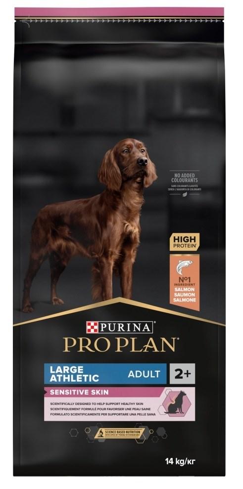 Hundefoder Purina Pro Plan Sensitive Skin Large Athletic Adult, laks – 14 kg billede