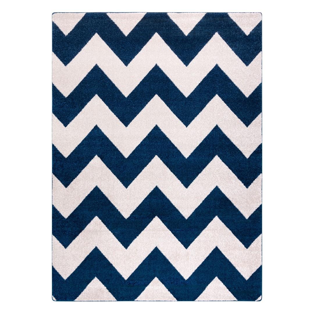 Gulvtæppe med zigzag-mønster Hakano Esmea Zigzak 2 - blå, 140×190 cm