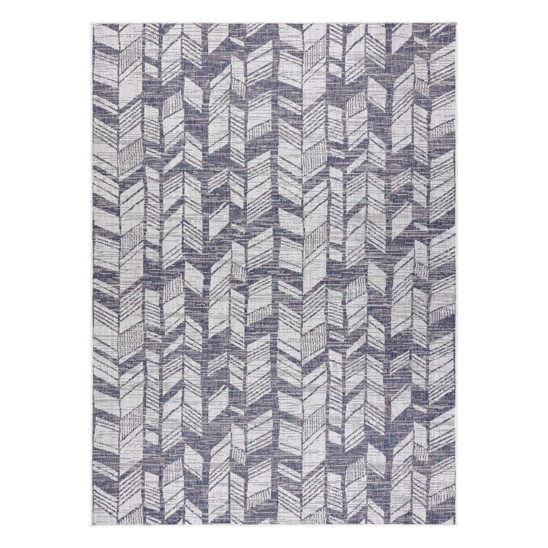 Gulvtæppe Hakano Vinea Chevron 140×190 cm - creme/blå
