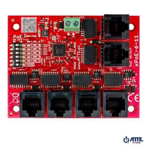 PoE switch 5-porte Atte xPoE-6-11-OF