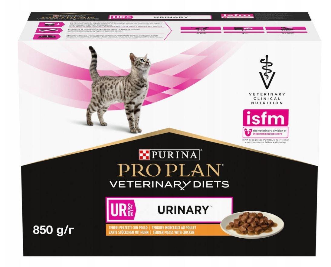 Vådfoder til kat – Purina Pro Plan Veterinary Diets UR St/Ox Urinary Chicken, 10×85 g