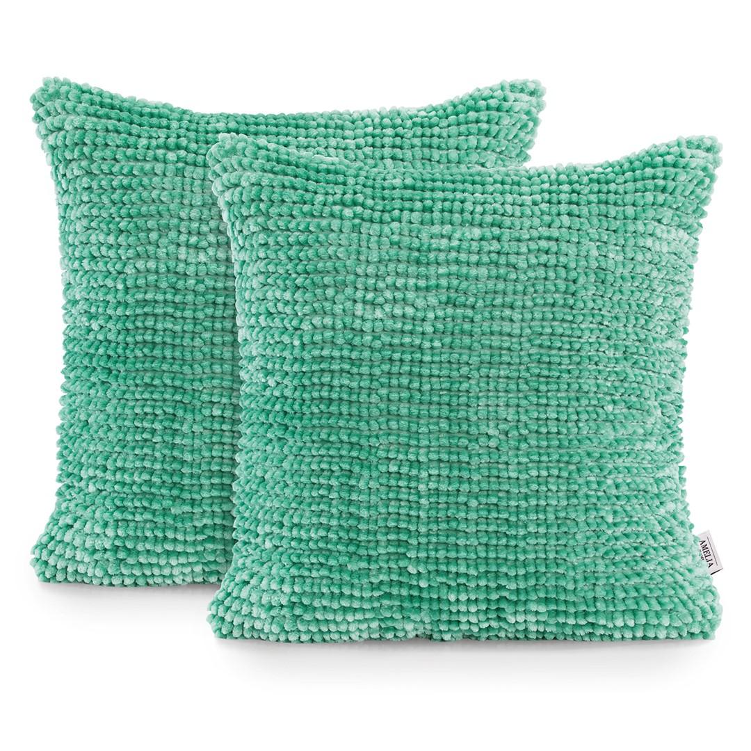 Pudebetræk 45x45 - Amelia Home Bati, turkis, glat, lynlås