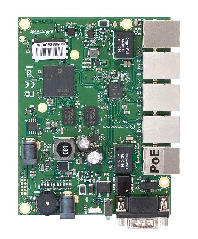 Gigabit router MikroTik RB450Gx4 - kablet, grøn billede