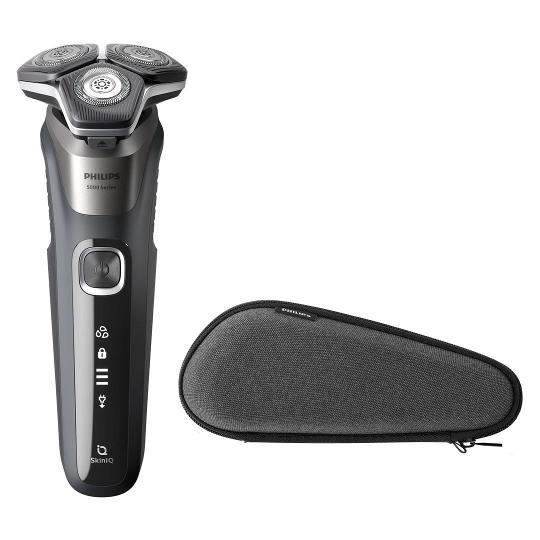 Barbermaskine Philips Series 5000 S5887/30 – roterende, våd & tør, trimmer, sort/grå