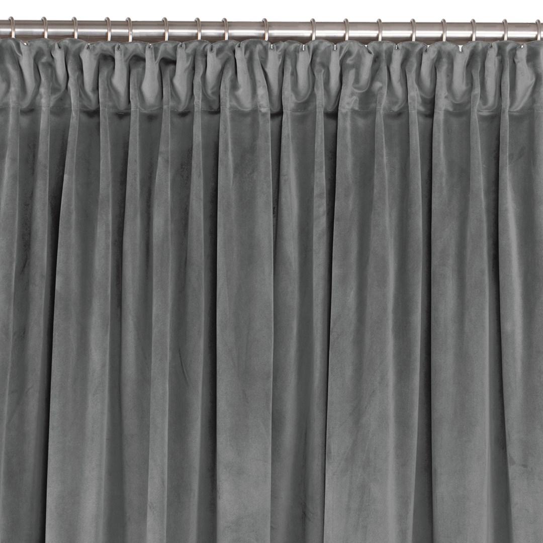 Mørklægningsgardin fløjl VILA 530×245 cm - grafit | HOMEDE