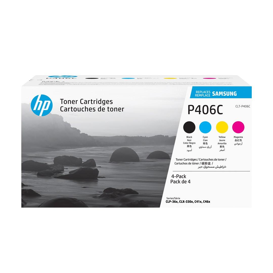 Tonerpatron 4-pack HP P406C - cyan/magenta/gul/sort (original) billede