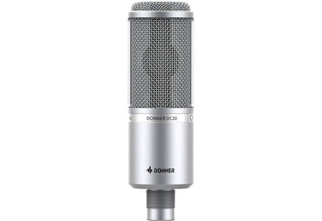Kondensatormikrofon DONNER DC20 - sølv, kablet XLR billede