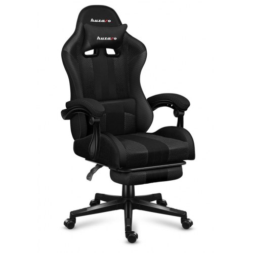 Gamerstol huzaro Force 4.7 Carbon Mesh – sort stof, fodstøtte