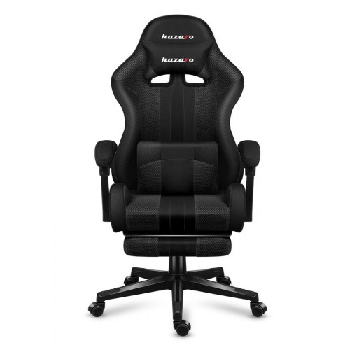 Gamerstol huzaro Force 4.7 Carbon Mesh – sort stof, fodstøtte