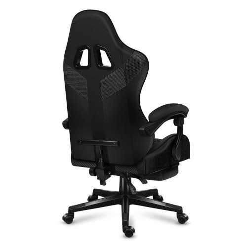 Gamerstol huzaro Force 4.7 Carbon Mesh – sort stof, fodstøtte