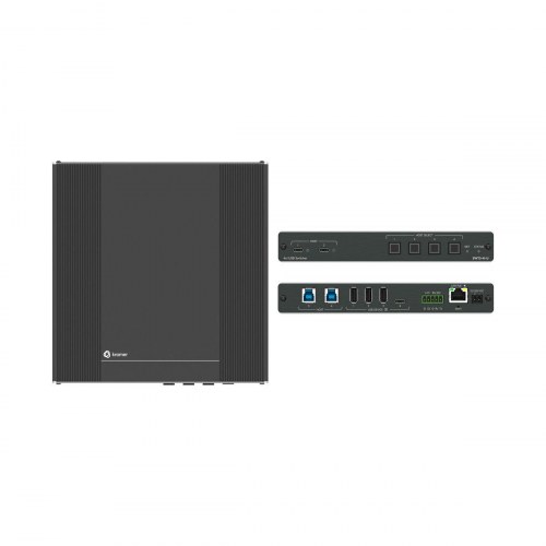 Stikkontakt med USB Kramer SWT3-41-U - EU-stik, sort