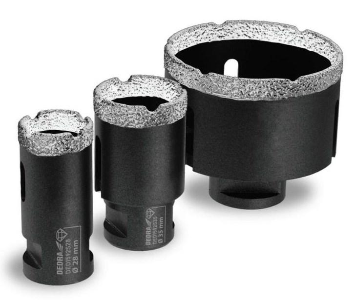 Diamantkopbor sæt DEDRA Vacuum Brazed 28, 35, 68 mm - 3 stk.