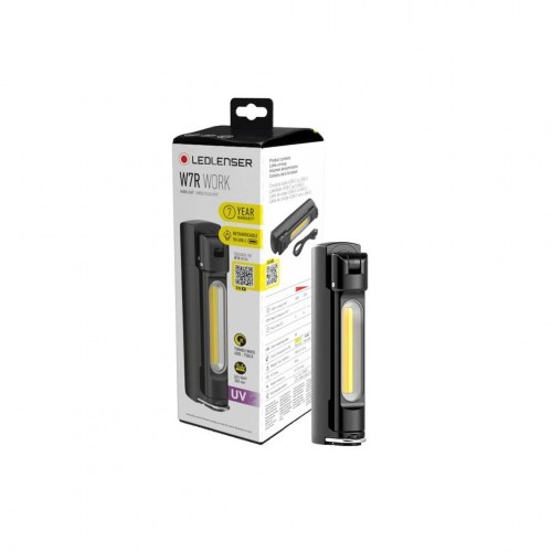 Lommelygte Ledlenser W7R Work - sort LED arbejdslygte