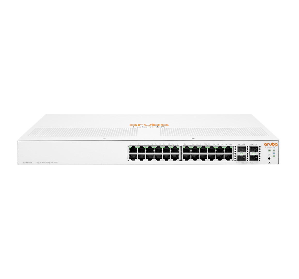 Netværksswitch HP Aruba Instant On 1930 L2+ Gigabit 24 porte 1U - hvid billede