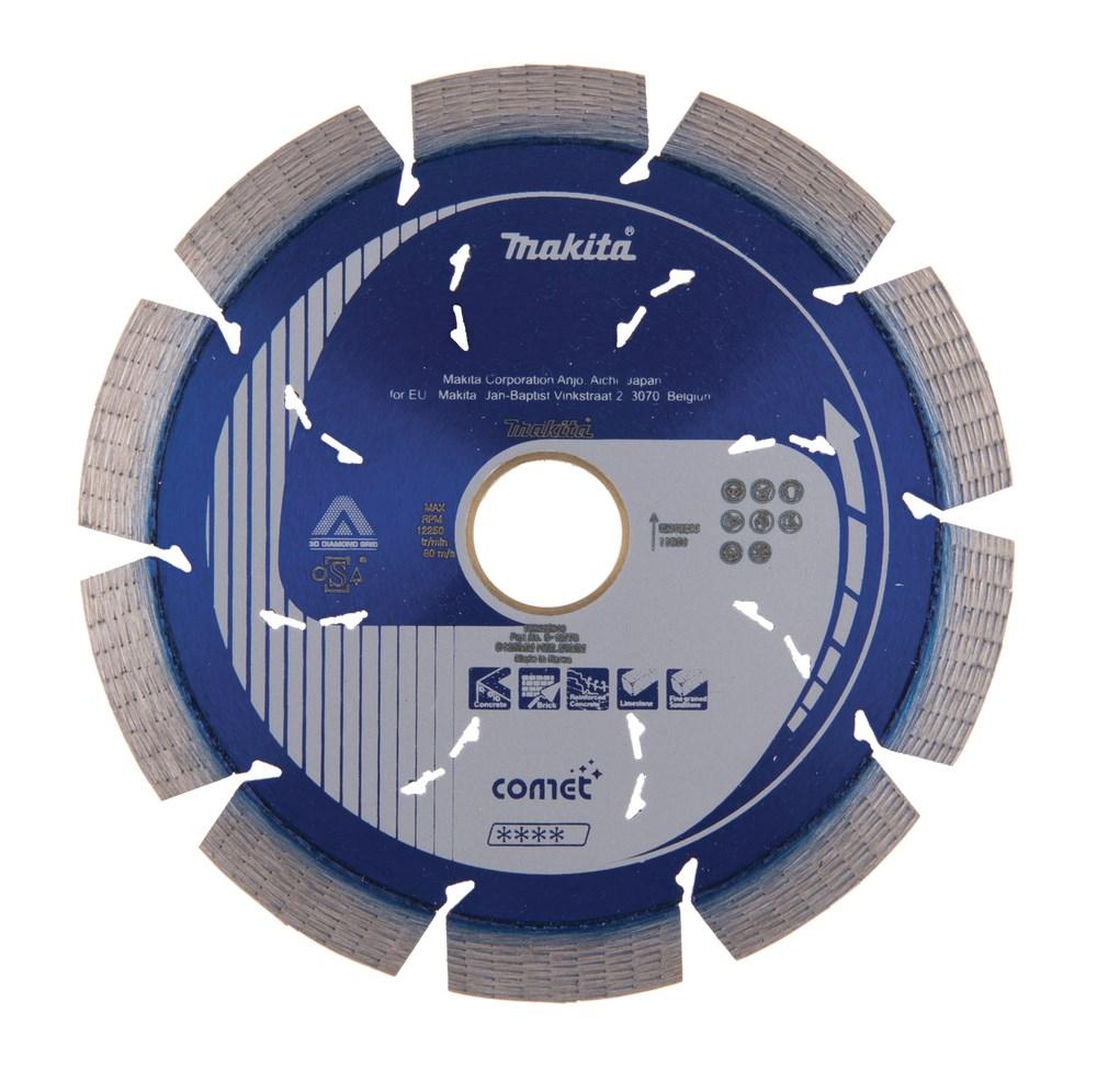 Makita Comet - Diamantskæreskive - for beton, kalksten, forstærket beton, mursten - 125 mm - for Makita DLX3179TX1