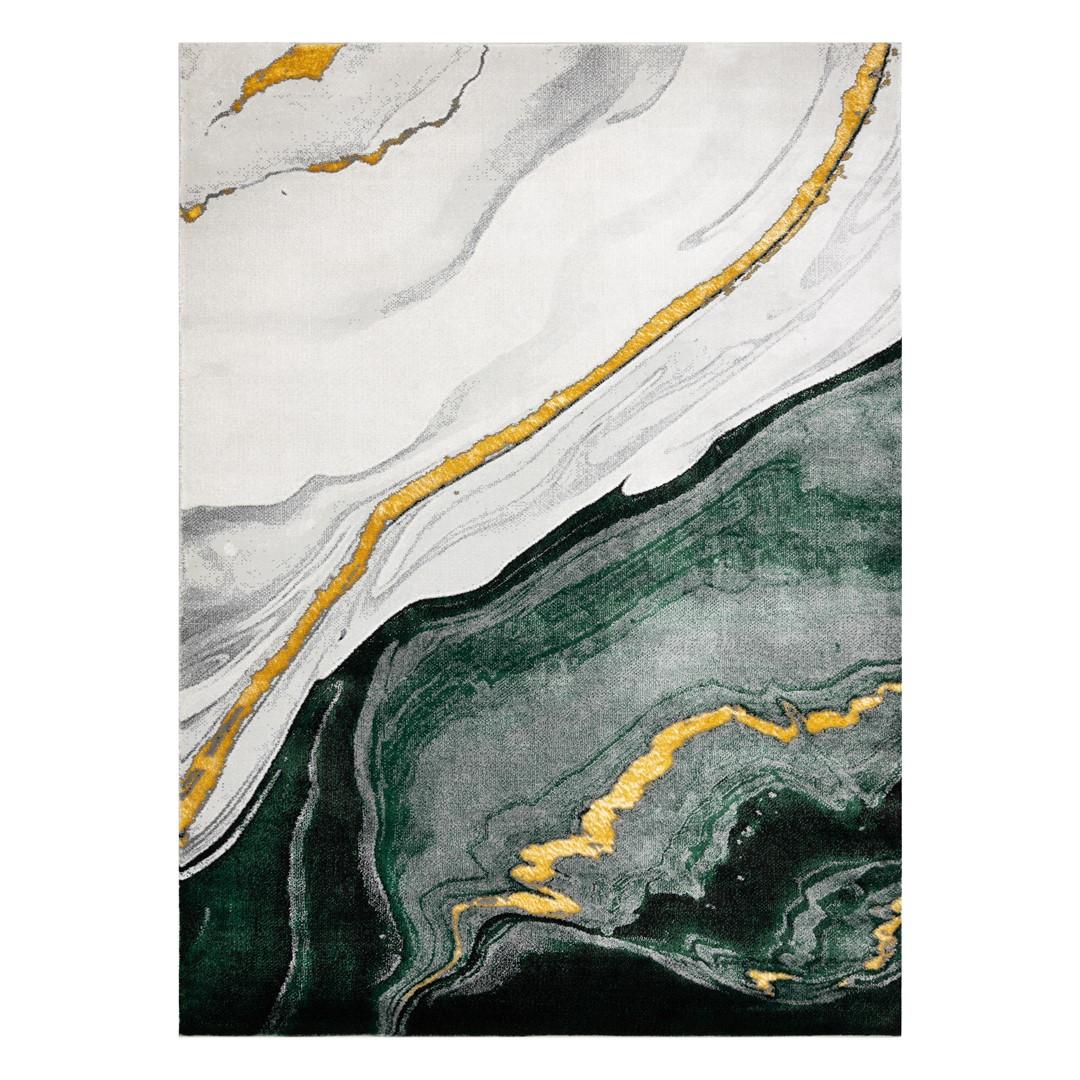 Gulvtæppe Hakano Estema Marble - flaskegrøn 160×220 cm