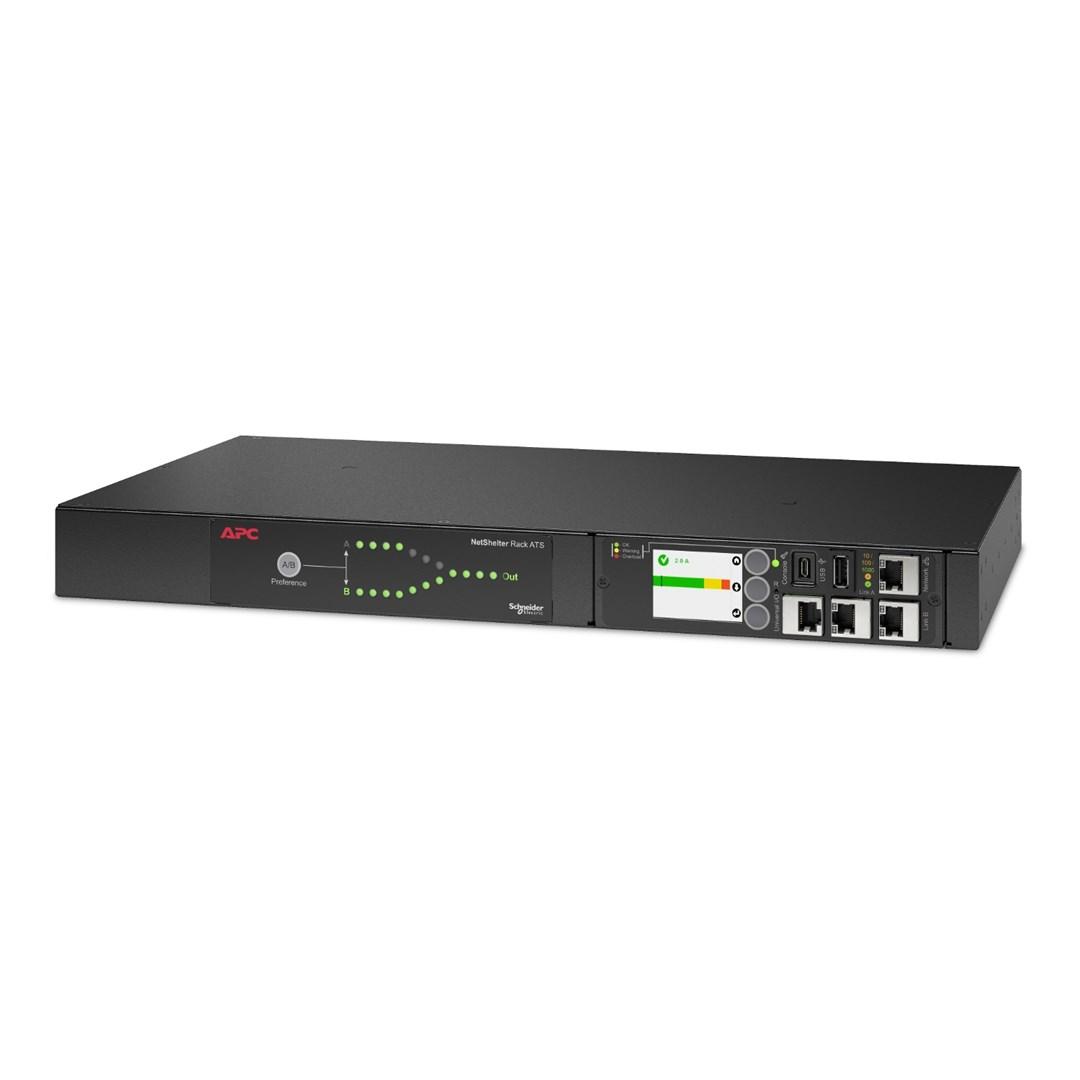 Stikdåse til rack - APC NetShelter ATS, 1U, 10 A, 230 V, C14 ind, 12× C13 ud billede