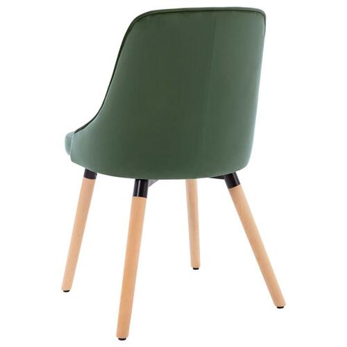 Spisebordsstole 6 stk. fløjl mørkegrøn
