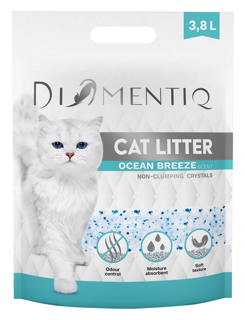 Kattegrus silica DIAMENTIQ Ocean Breeze 3,8 l billede