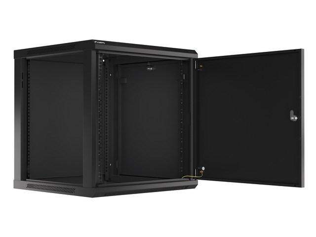 Lanberg WF01-6612-00B - 12U Wall-Mounted Rack Cabinet with Solid Door