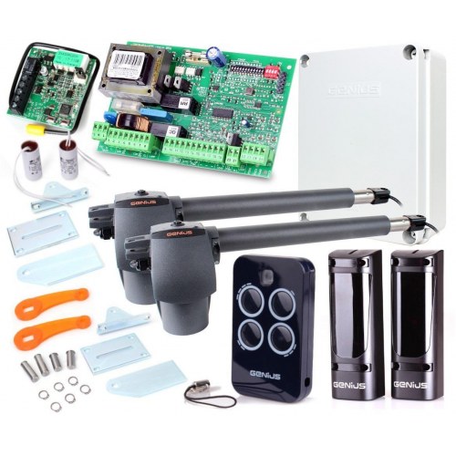 Portautomatik Genius G-Bat 400 kit til dobbeltfløjede porte op til 8 m