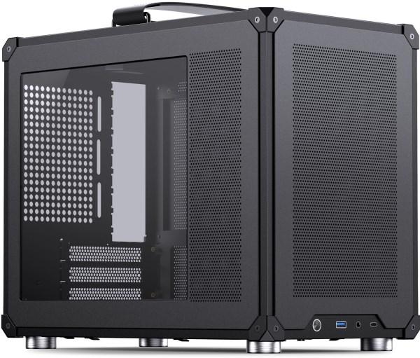 PC kabinet Jonsbo C6 MAX, mini tower, Micro-ATX, hærdet glas – sort