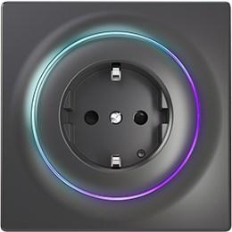 Stikkontakt Type F - FIBARO, sort (FGWOF-011-8)