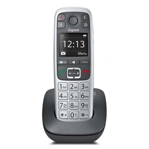 Fastnettelefon DECT - Gigaset E560, opkalds-ID, sort/sølv