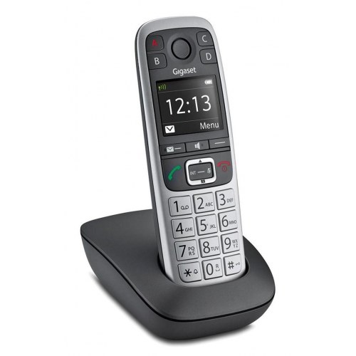 Fastnettelefon DECT - Gigaset E560, opkalds-ID, sort/sølv