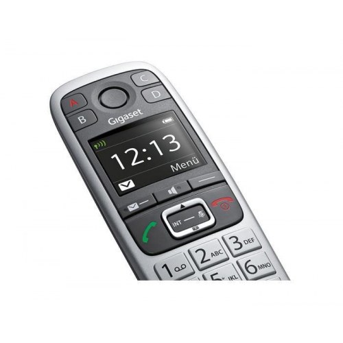 Fastnettelefon DECT - Gigaset E560, opkalds-ID, sort/sølv