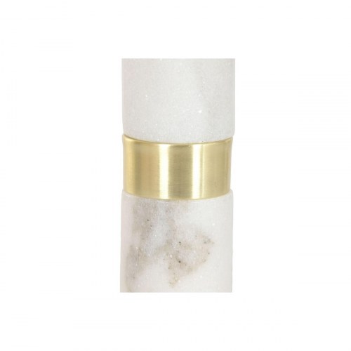Sofabord marmor - , hvid/guld, 41 × 41 × 58 cm