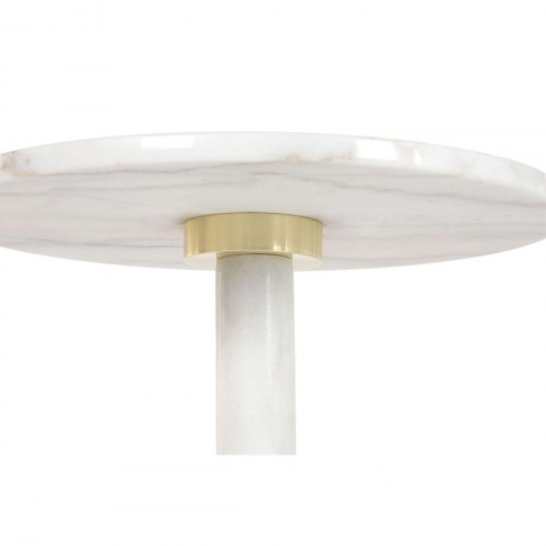 Sofabord marmor - , hvid/guld, 41 × 41 × 58 cm
