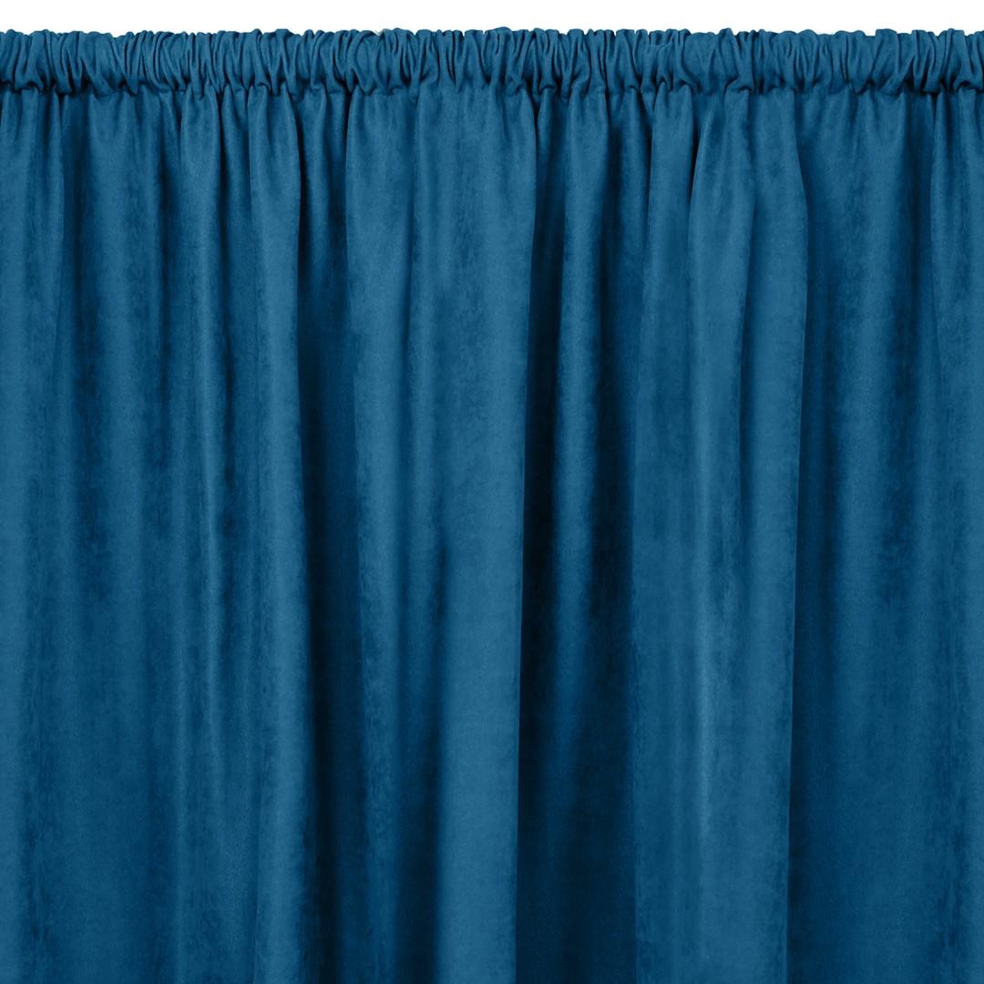 Mørklægningsgardin HOMEDE MILANA - indigo, tunnel 5 cm, chenille, 420×300 cm