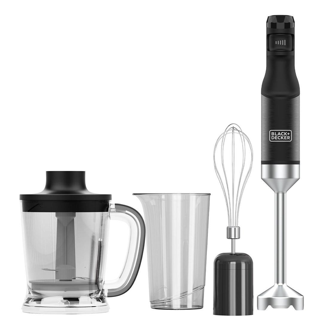 Black & Decker BXHBA1501E, Nedsænkning blender, 1500 W, Sort, Transparent