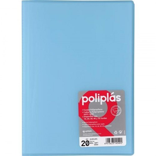 Mappe med lommer Grafoplas Poliplás A4 - Blå (8 stk.)